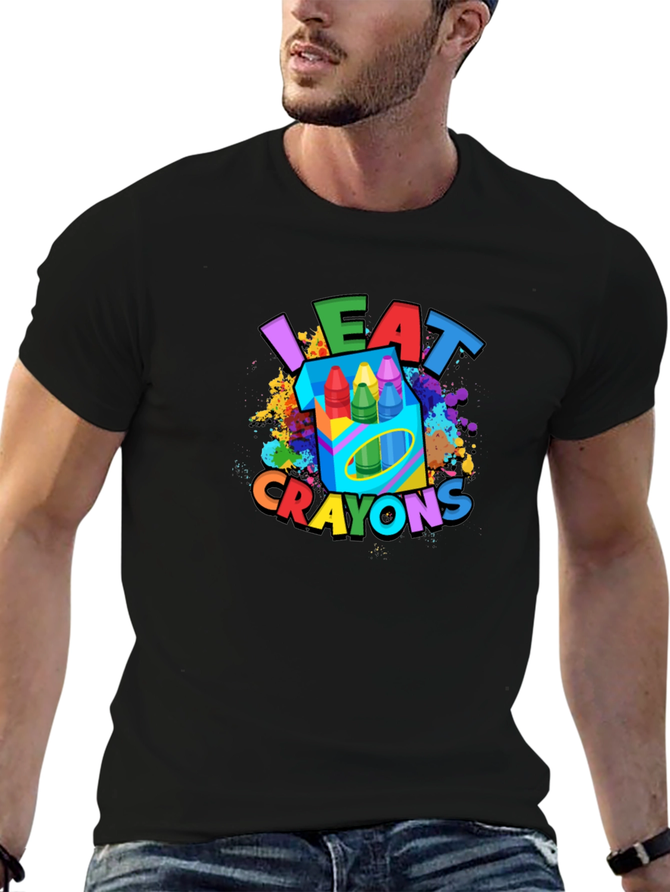 I Eat Crayons T-Shirt - Funny Graphic Tee