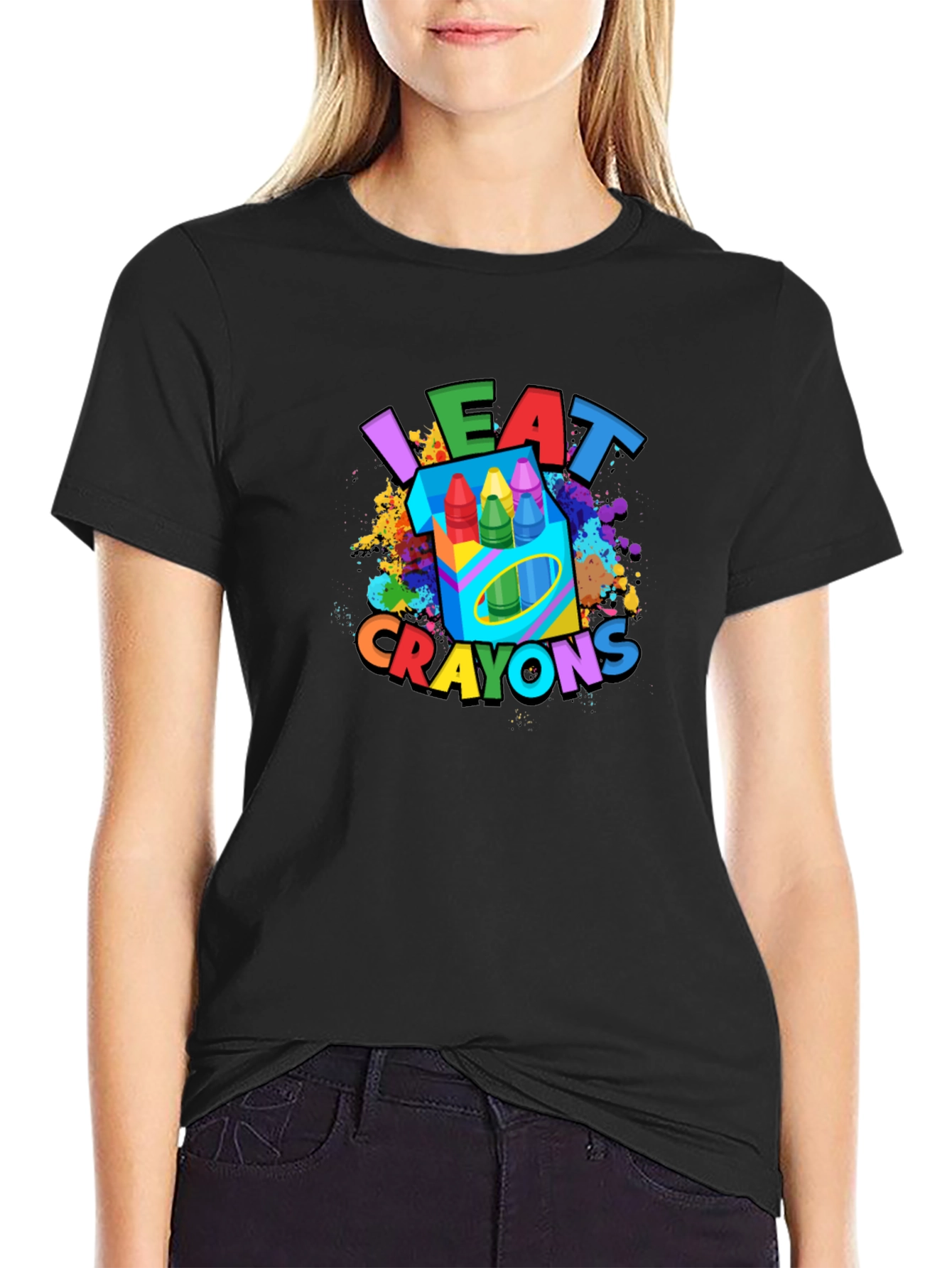 I Eat Crayons T-Shirt - Funny Graphic Tee