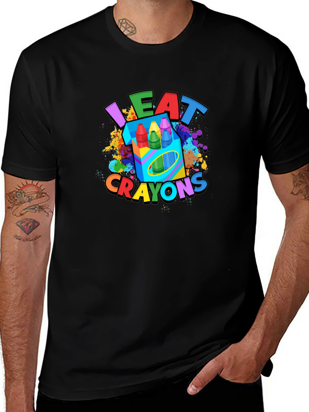 I Eat Crayons T-Shirt - Funny Graphic Tee