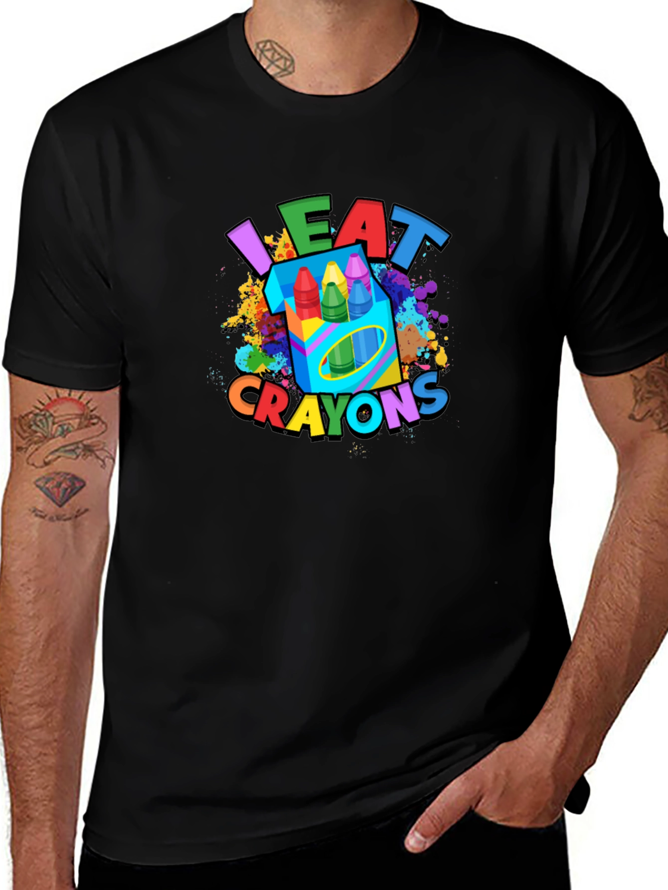 I Eat Crayons T-Shirt - Funny Graphic Tee