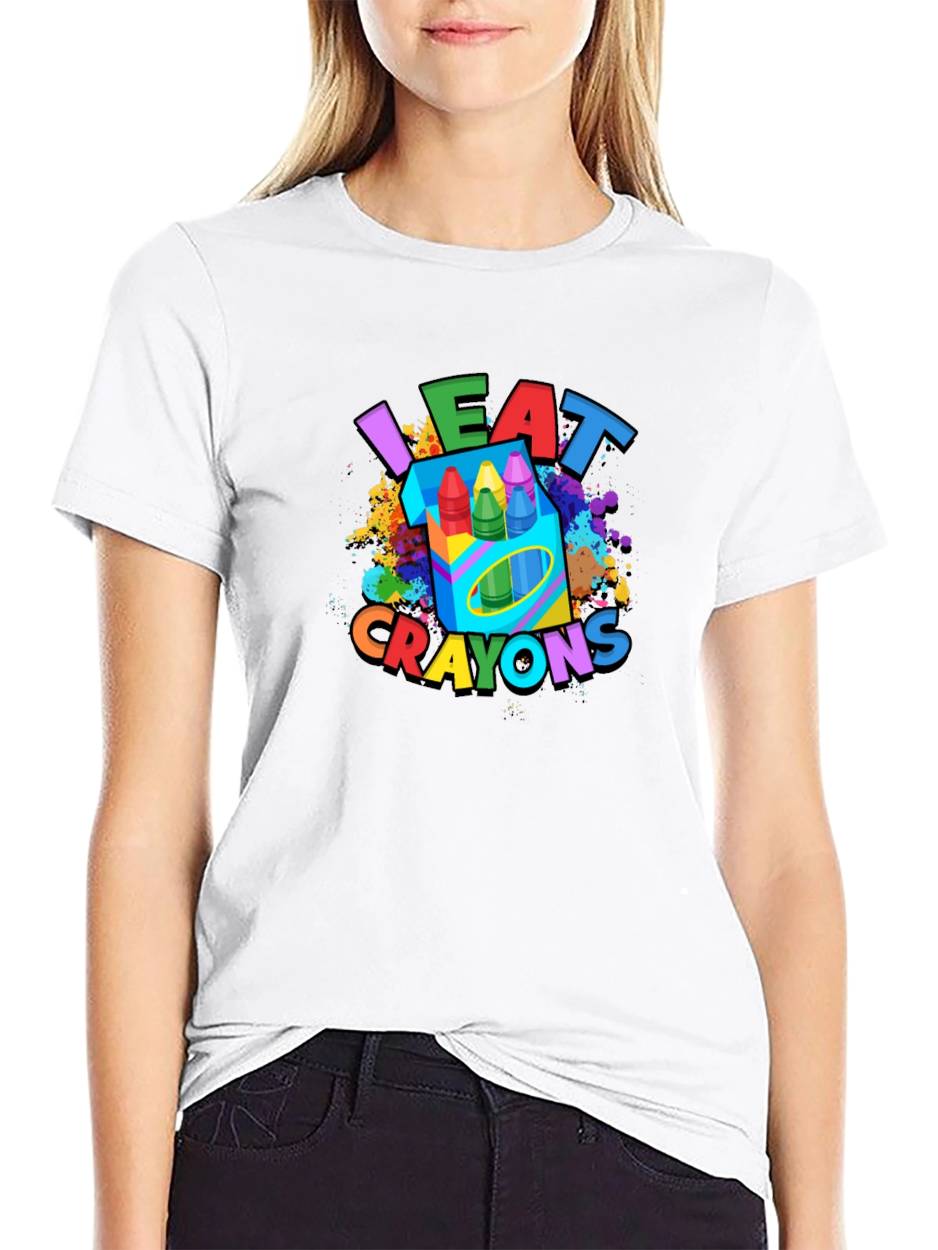 I Eat Crayons T-Shirt - Funny Graphic Tee