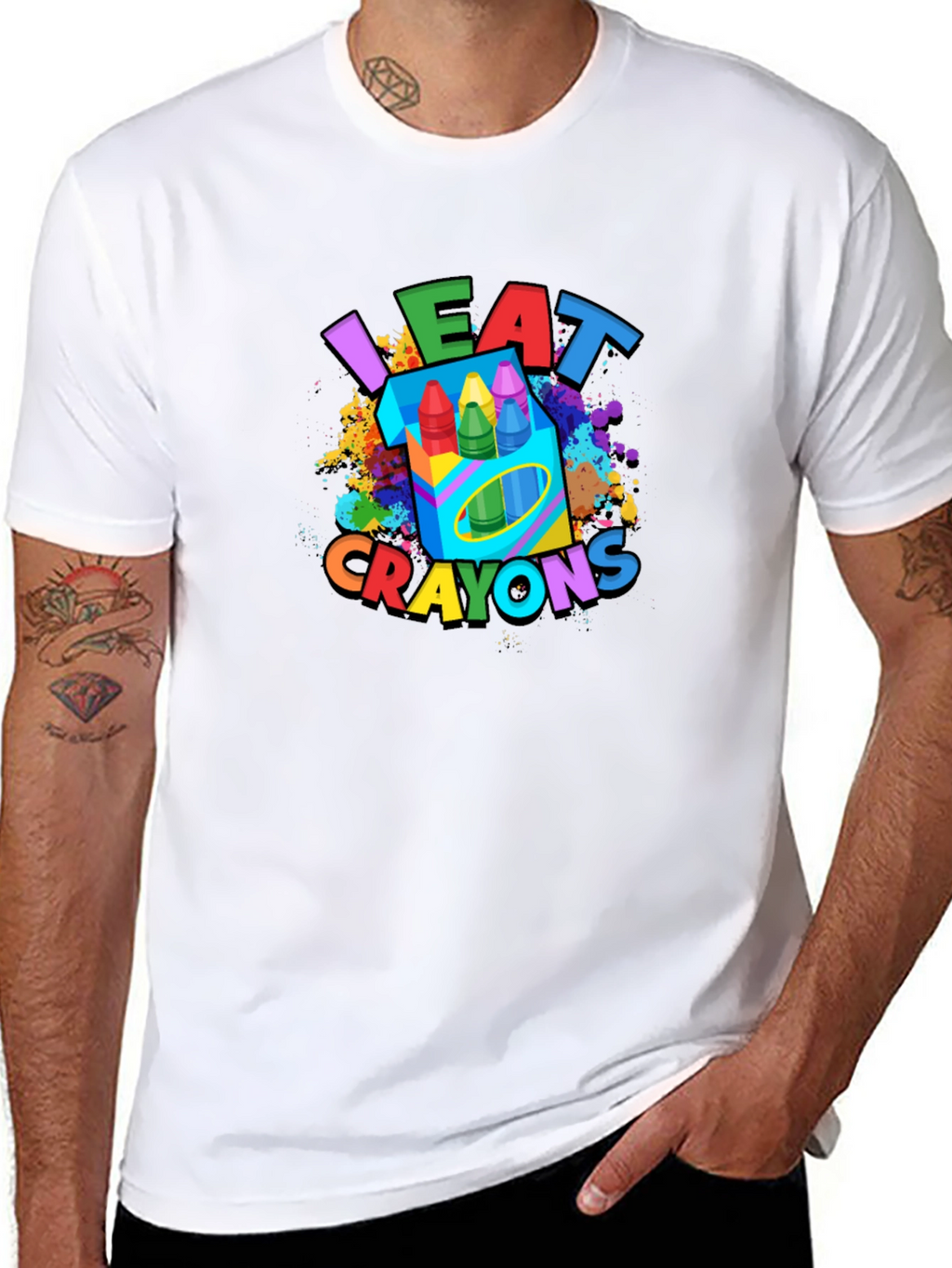 I Eat Crayons T-Shirt - Funny Graphic Tee