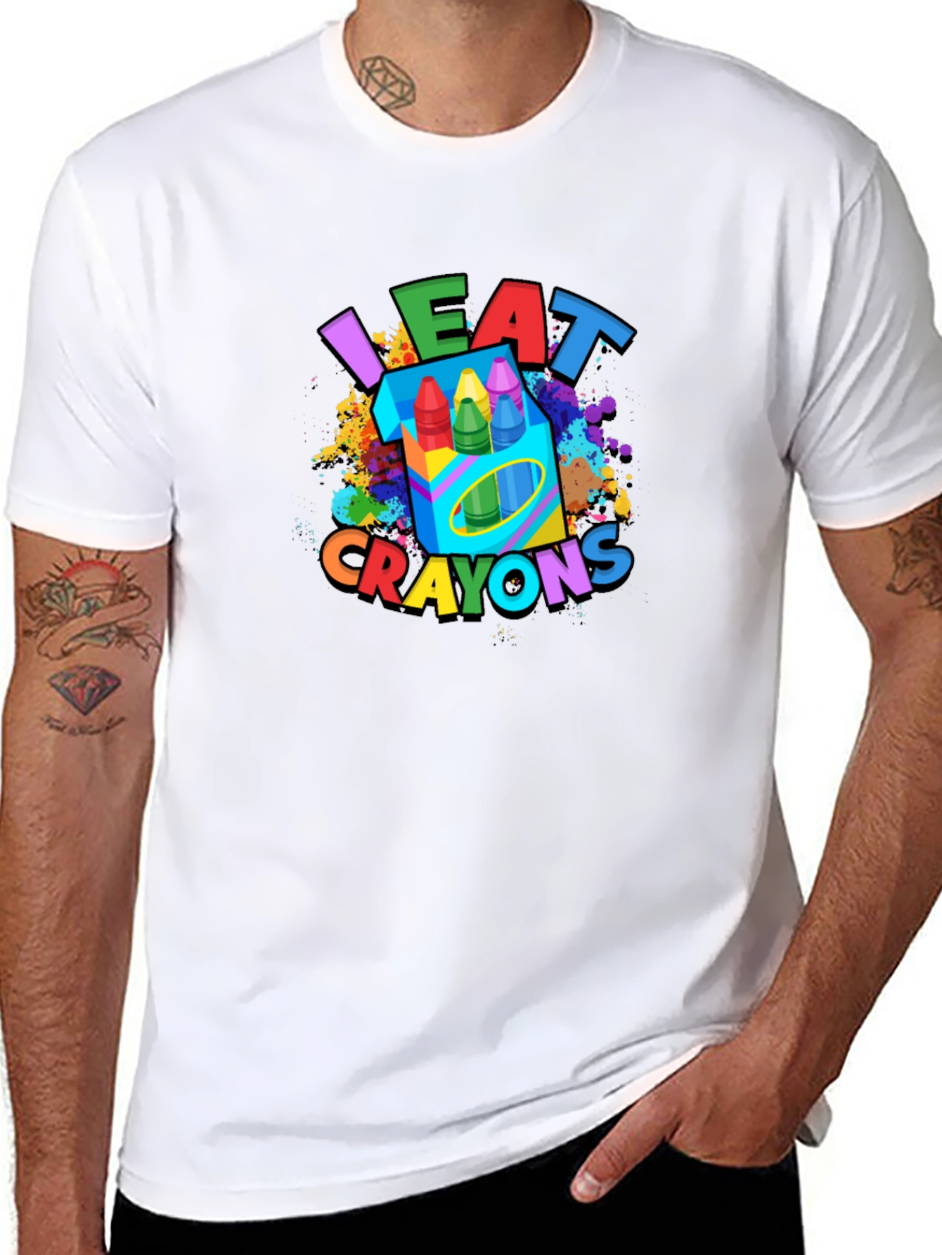 I Eat Crayons T-Shirt - Funny Graphic Tee
