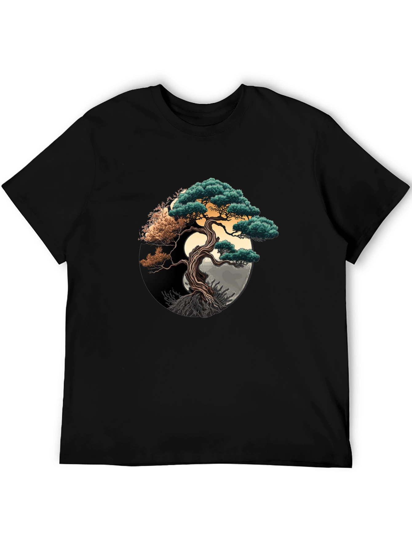 Bonsai Tree Graphic Tee - Yin Yang Design