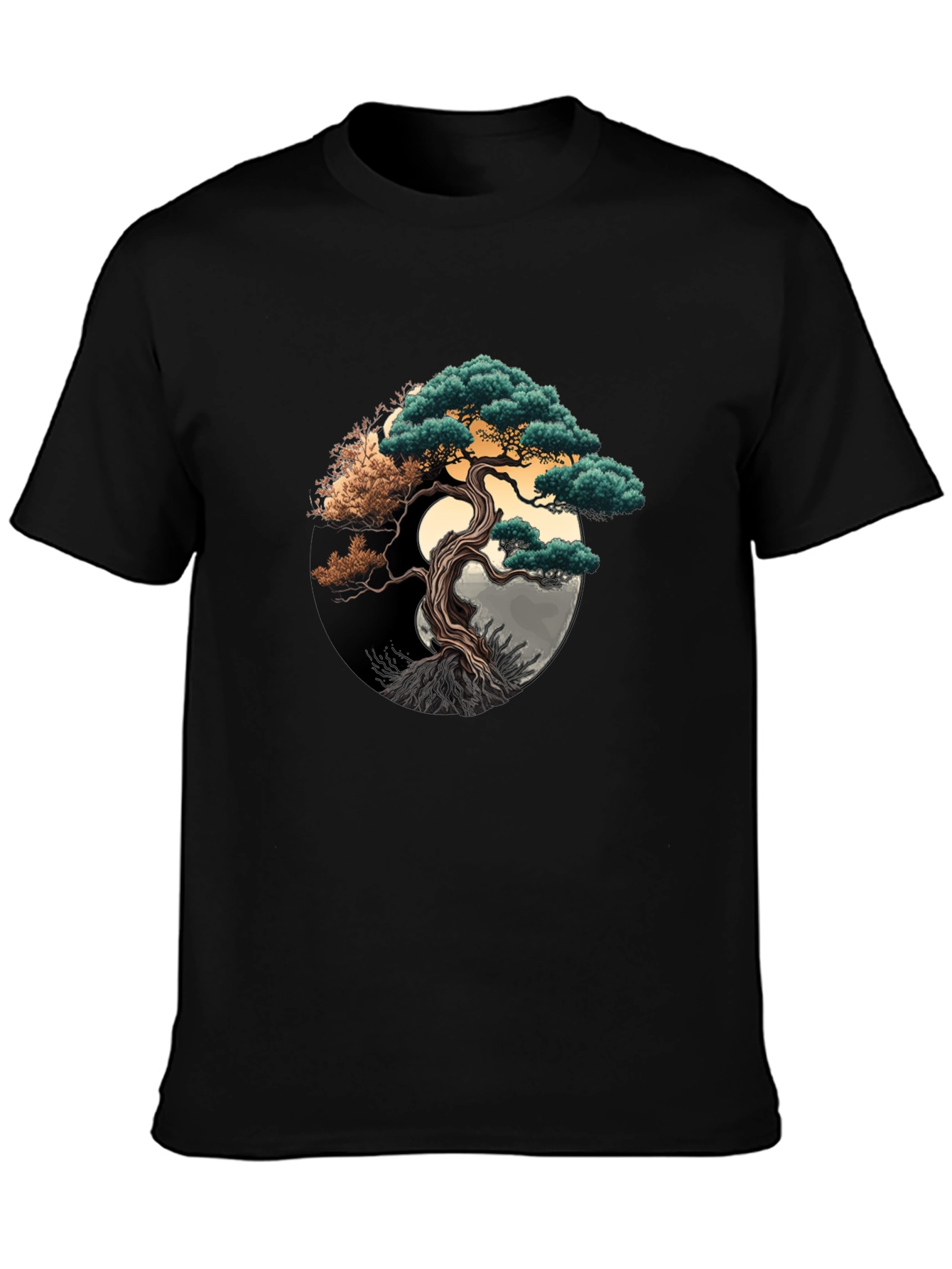 Bonsai Tree Graphic Tee - Yin Yang Design