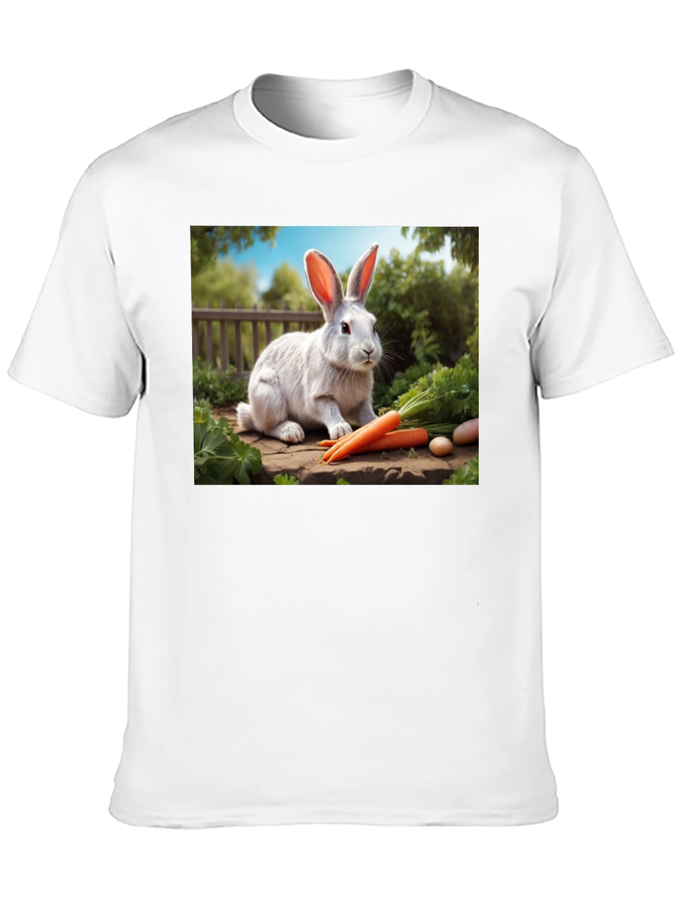 Rabbit & Carrot Graphic Tee - Cute Animal Shirt