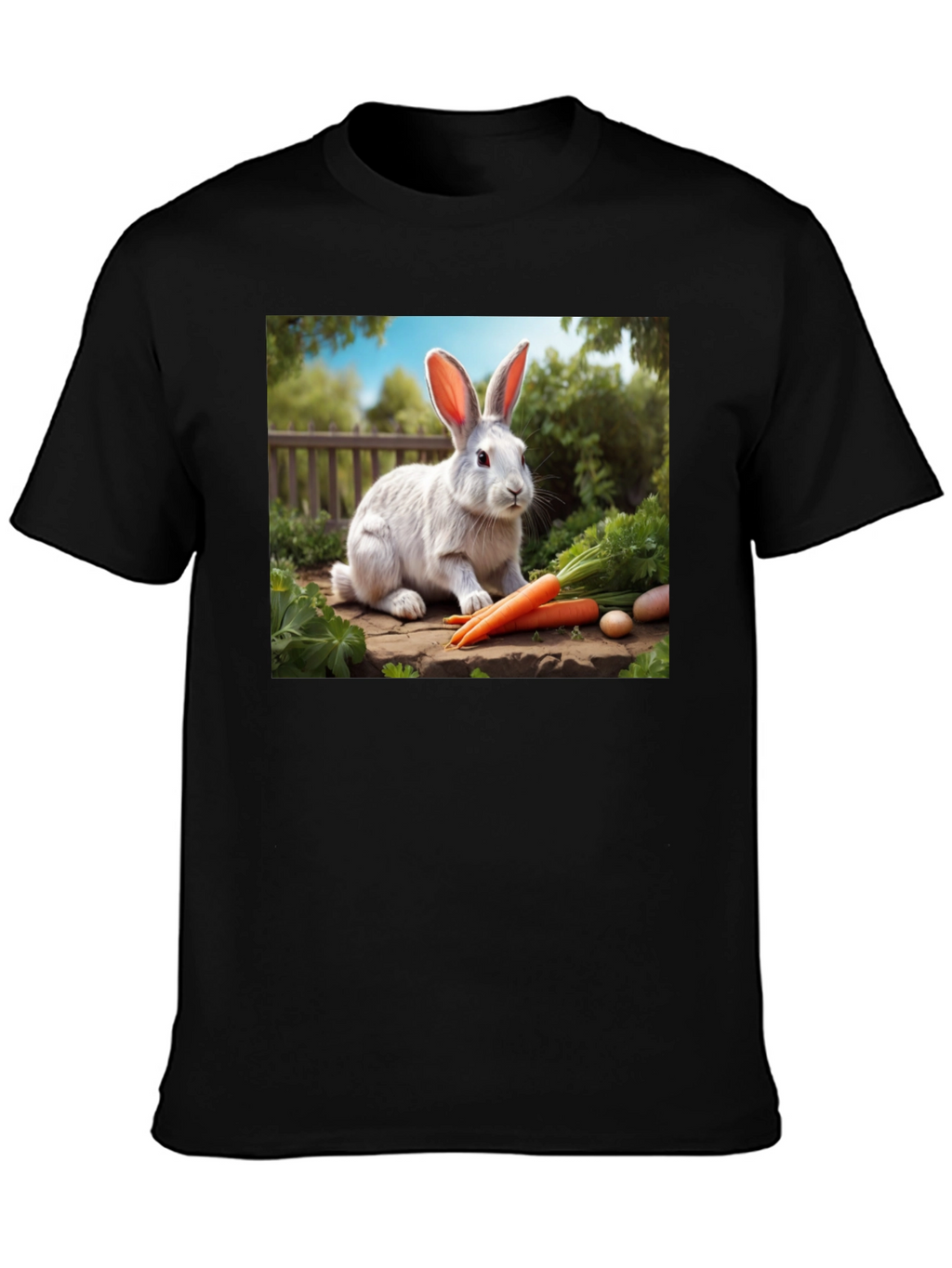 Rabbit & Carrot Graphic Tee - Cute Animal Shirt
