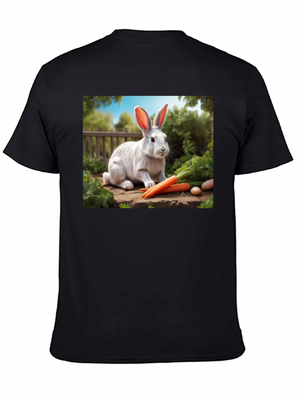 Rabbit & Carrot Graphic Tee - Cute Animal Shirt