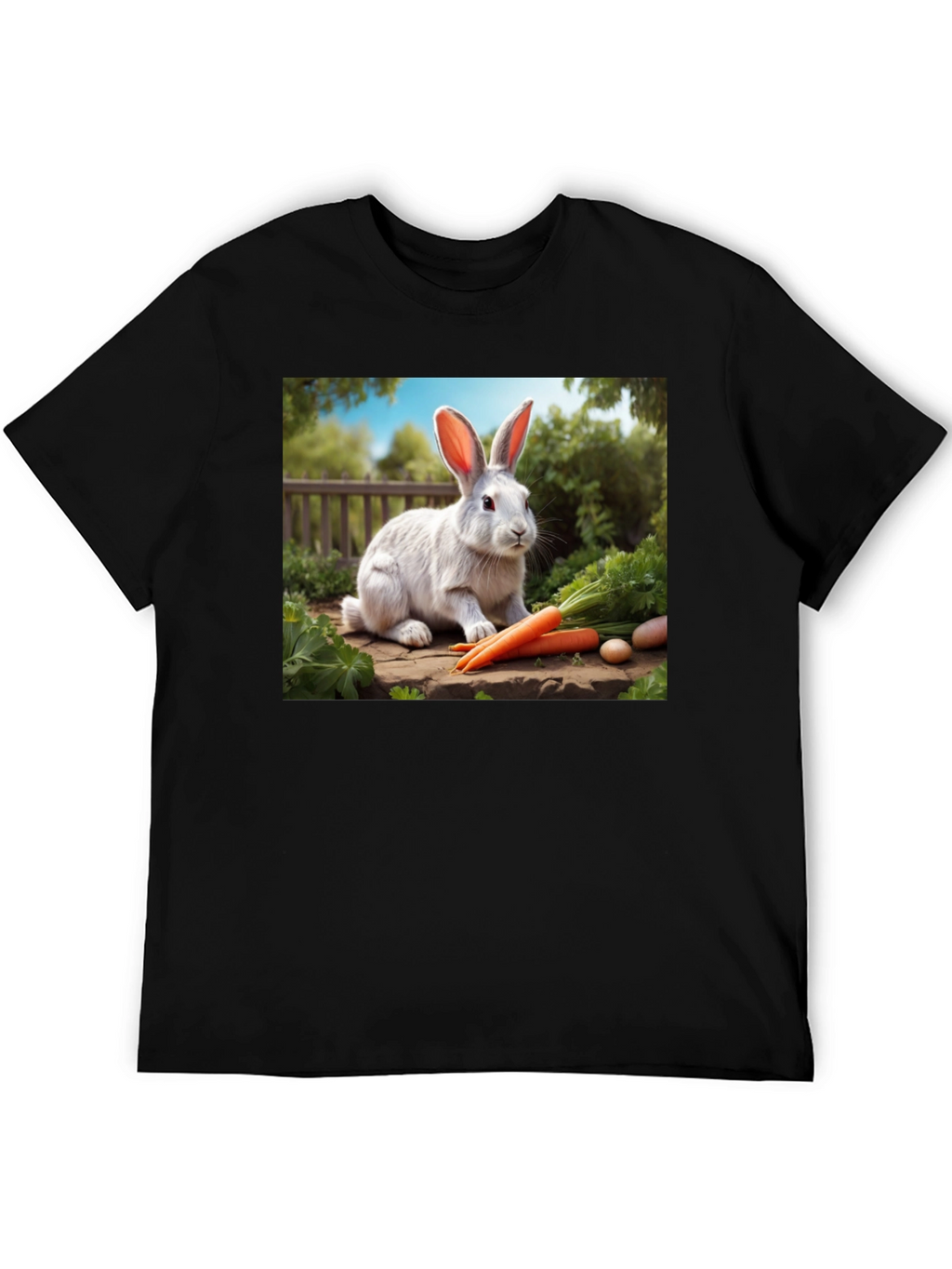 Rabbit & Carrot Graphic Tee - Cute Animal Shirt