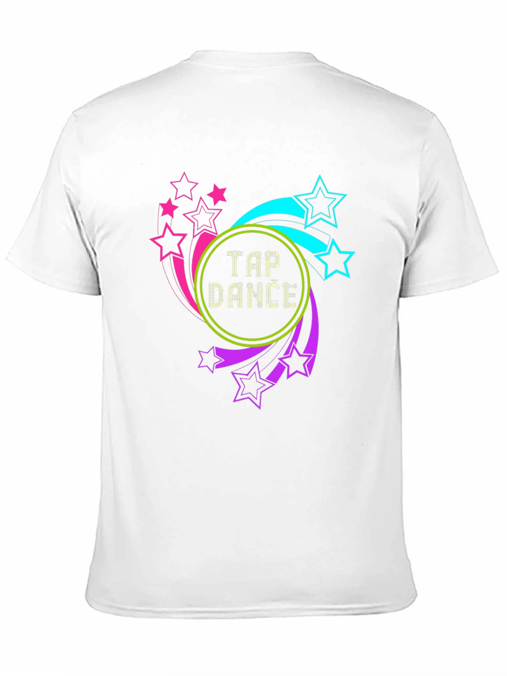 Tap Dance Stars Graphic Tee - Black Cotton Blend