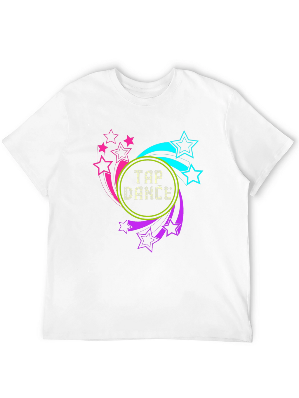 Tap Dance Stars Graphic Tee - Black Cotton Blend