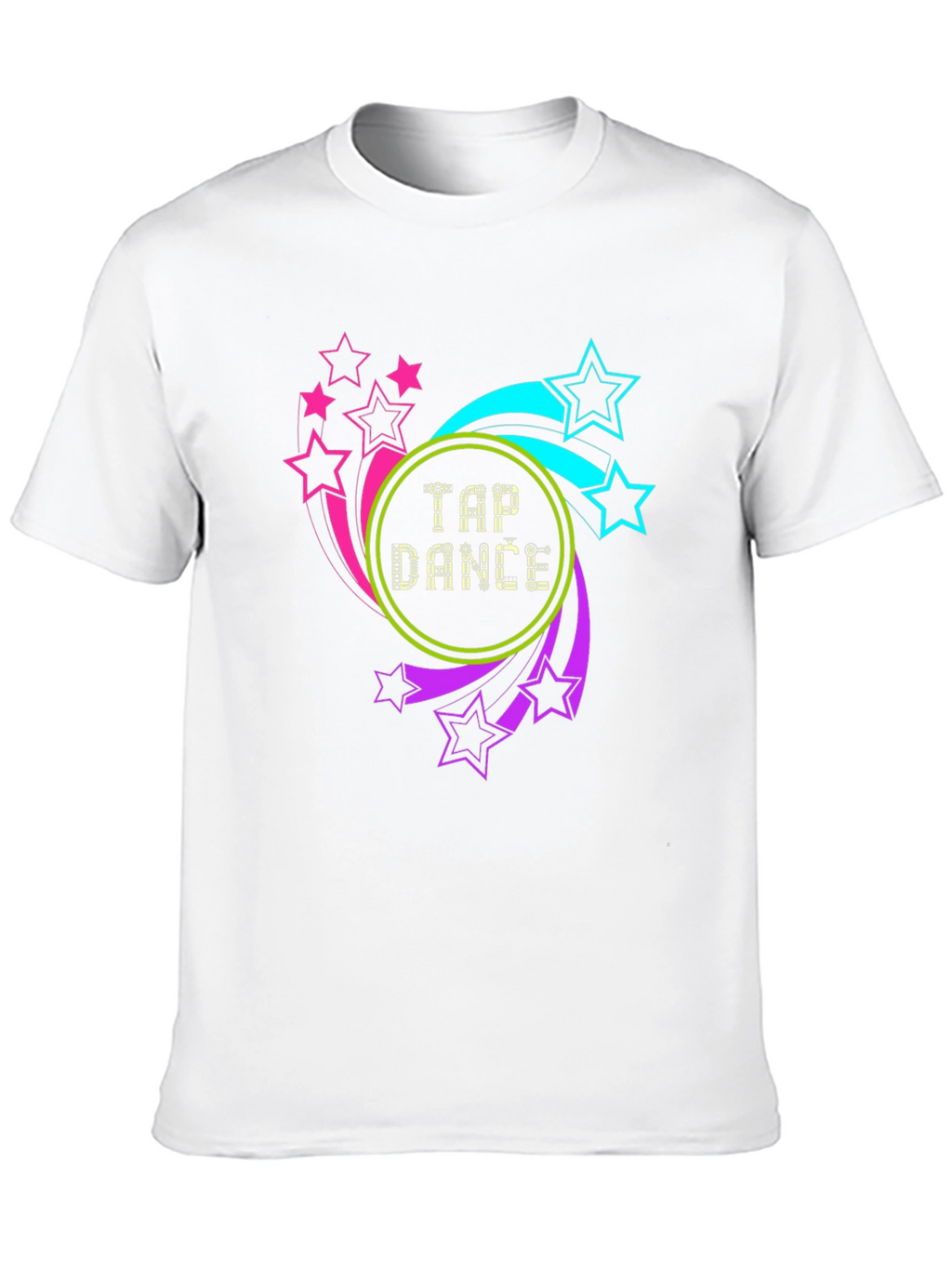Tap Dance Stars Graphic Tee - Black Cotton Blend