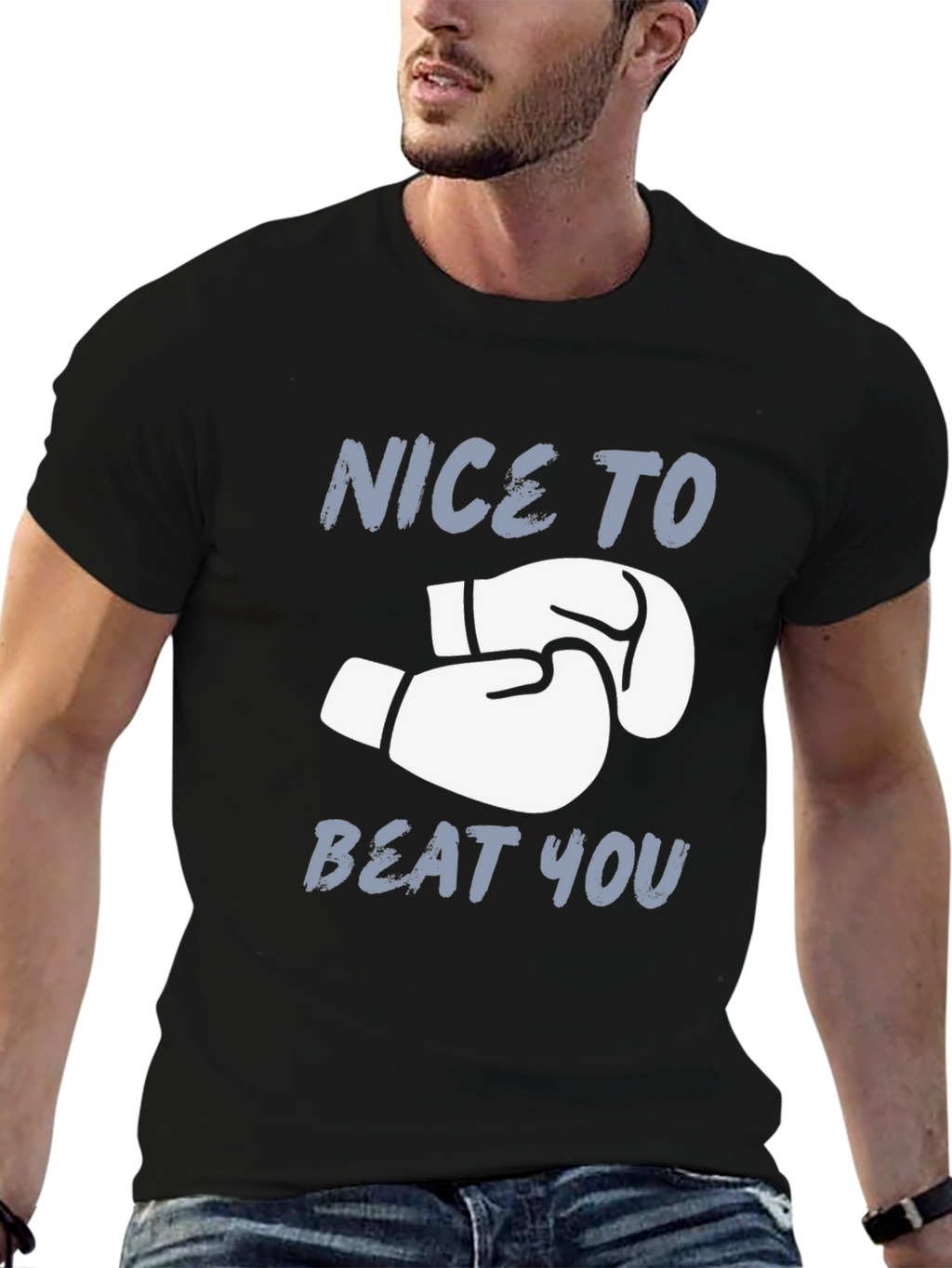 Nice To Beat You Boxing Gloves Graphic T-Shirt