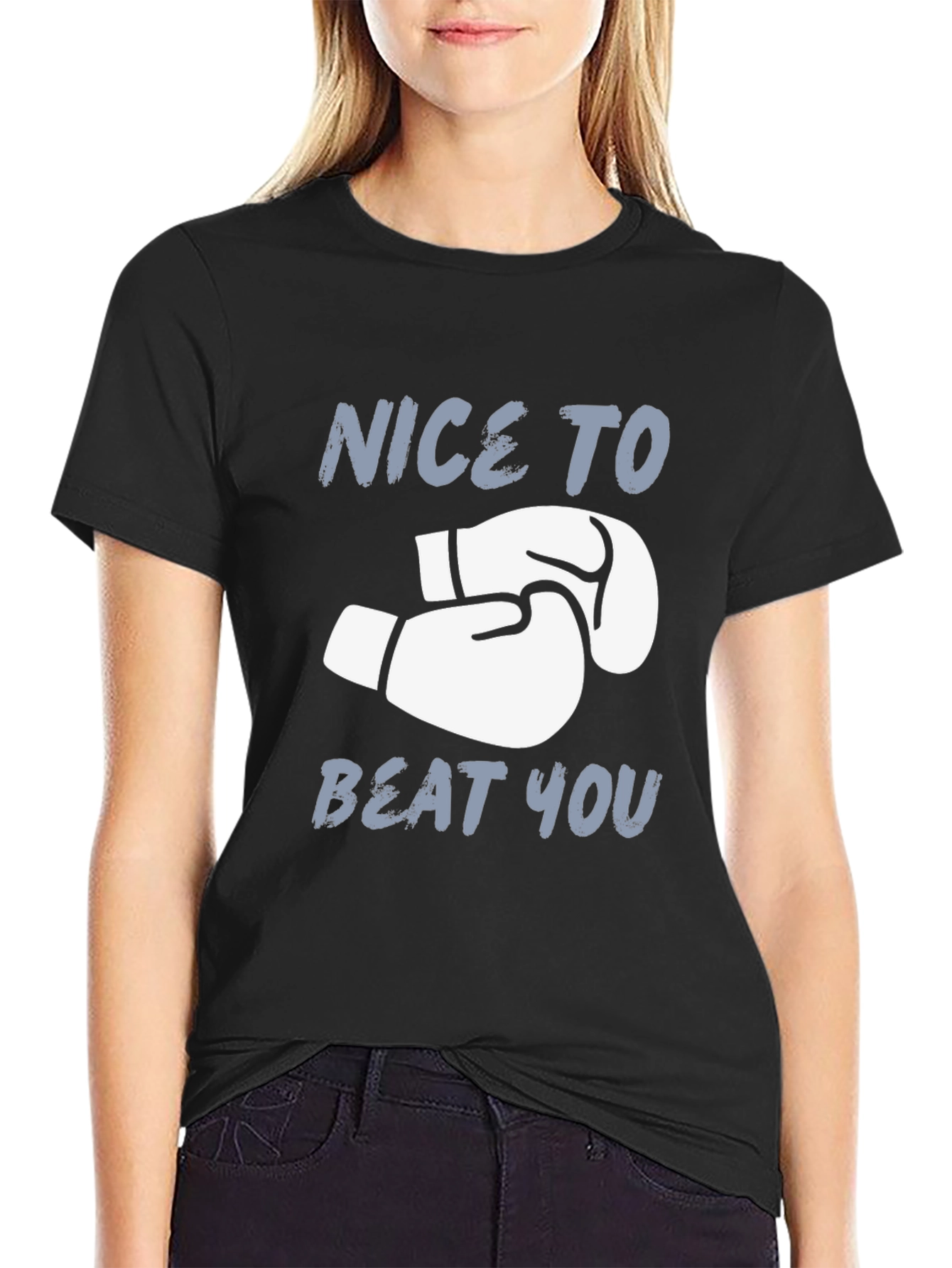 Nice To Beat You Boxing Gloves Graphic T-Shirt