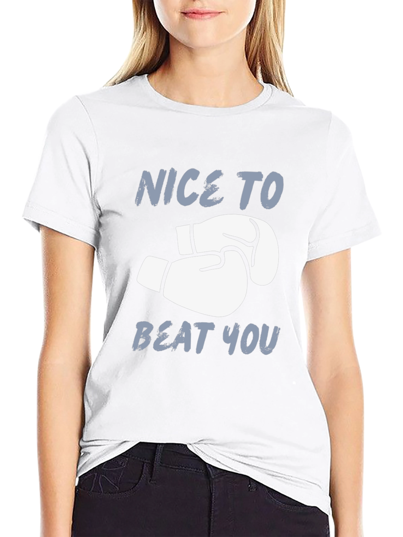 Nice To Beat You Boxing Gloves Graphic T-Shirt