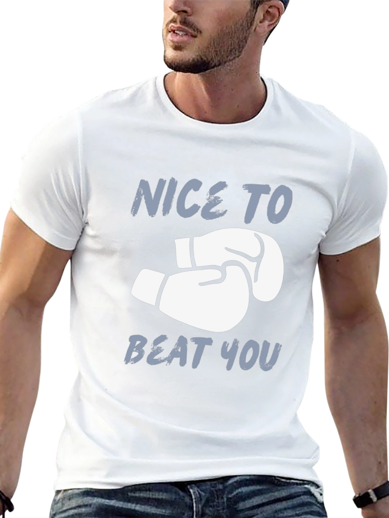 Nice To Beat You Boxing Gloves Graphic T-Shirt