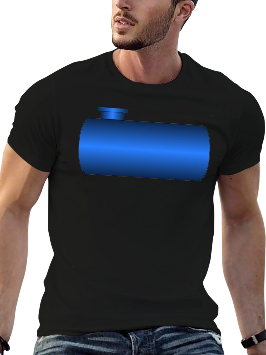Blue Tank T-Shirt - Novelty Graphic Tee