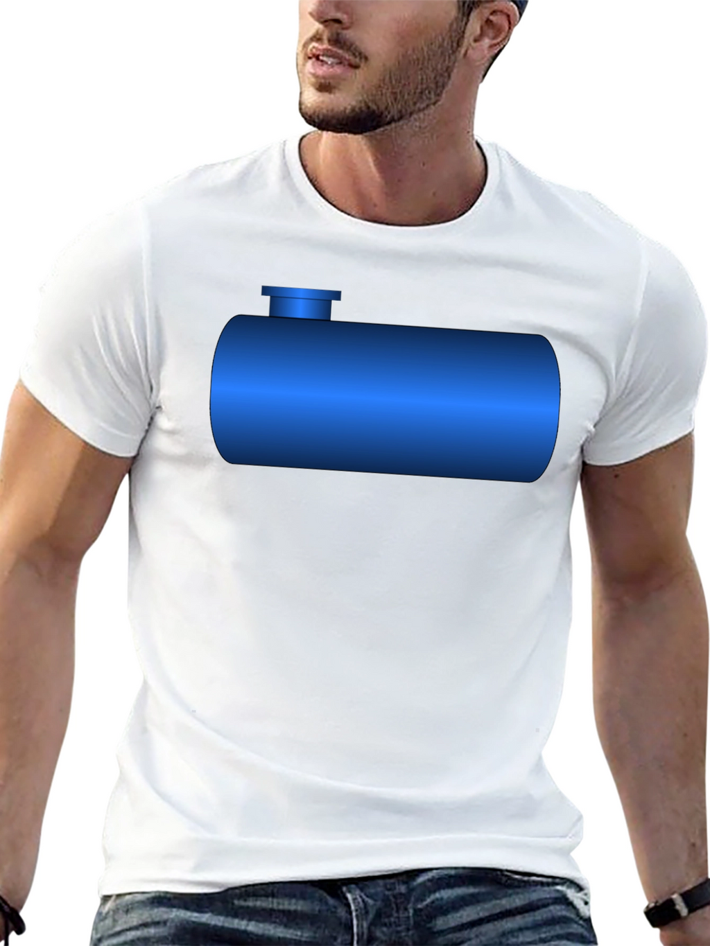 Blue Tank T-Shirt - Novelty Graphic Tee