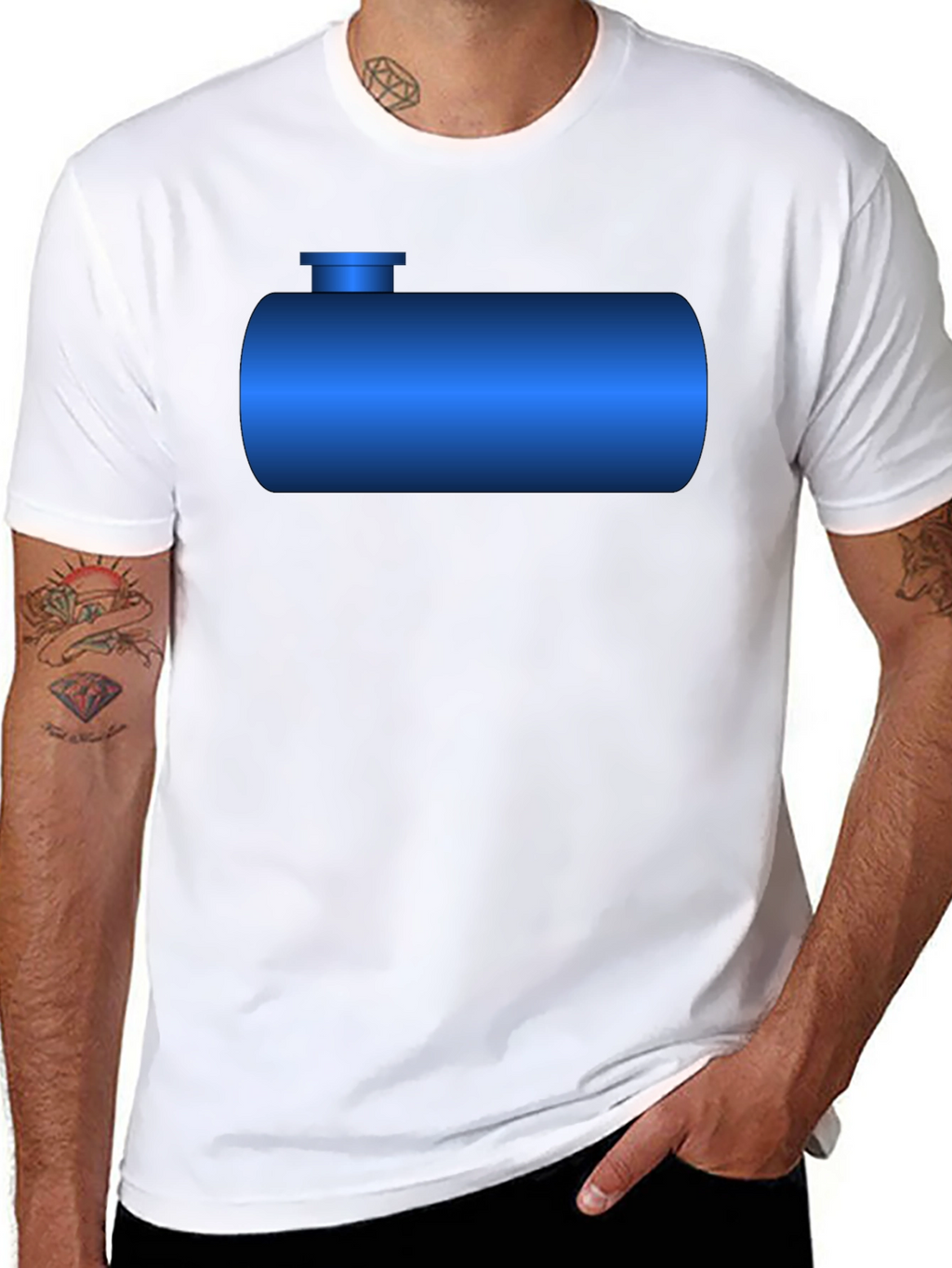Blue Tank T-Shirt - Novelty Graphic Tee