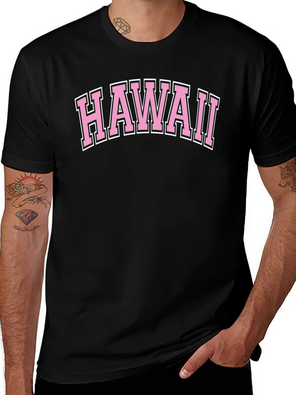 Hawaii Graphic Tee - Black