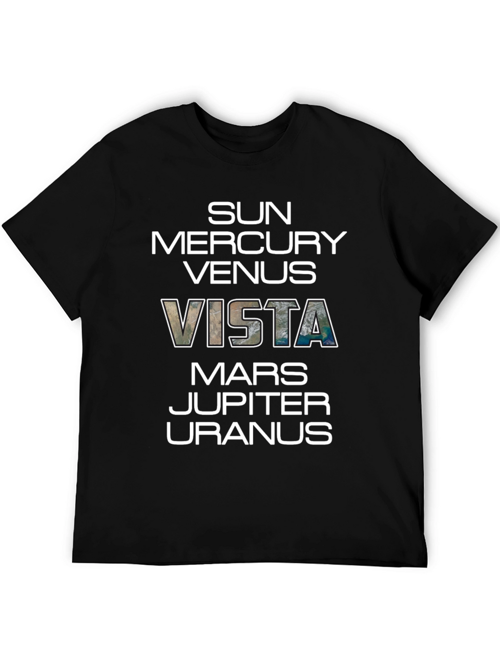 Planets Vista Graphic Black T-Shirt