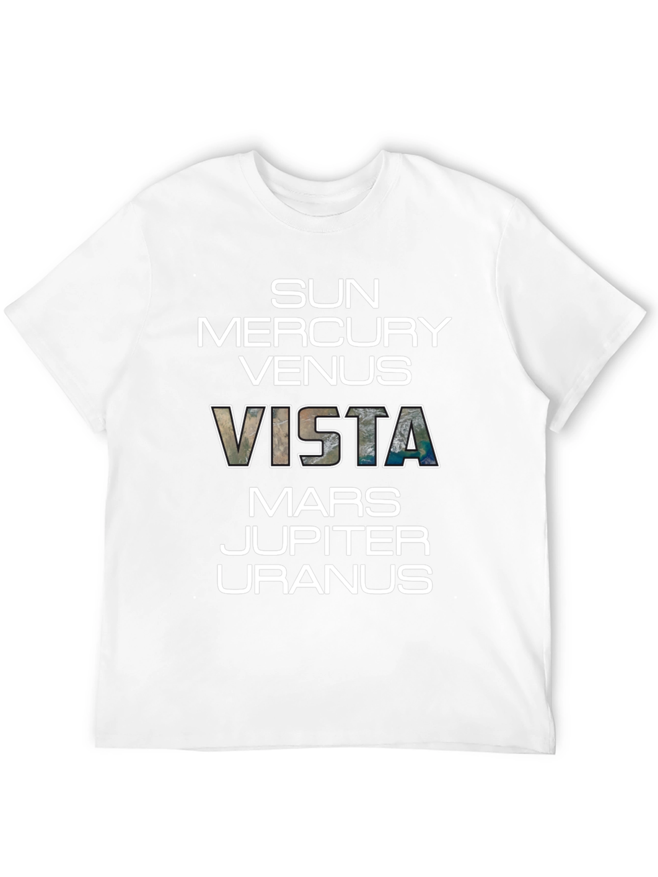 Planets Vista Graphic Black T-Shirt