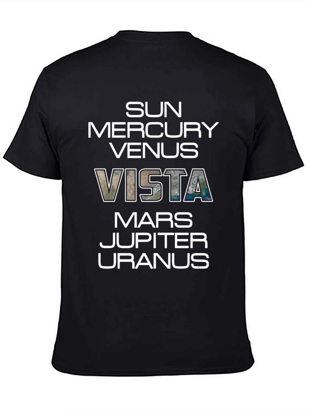 Planets Vista Graphic Black T-Shirt