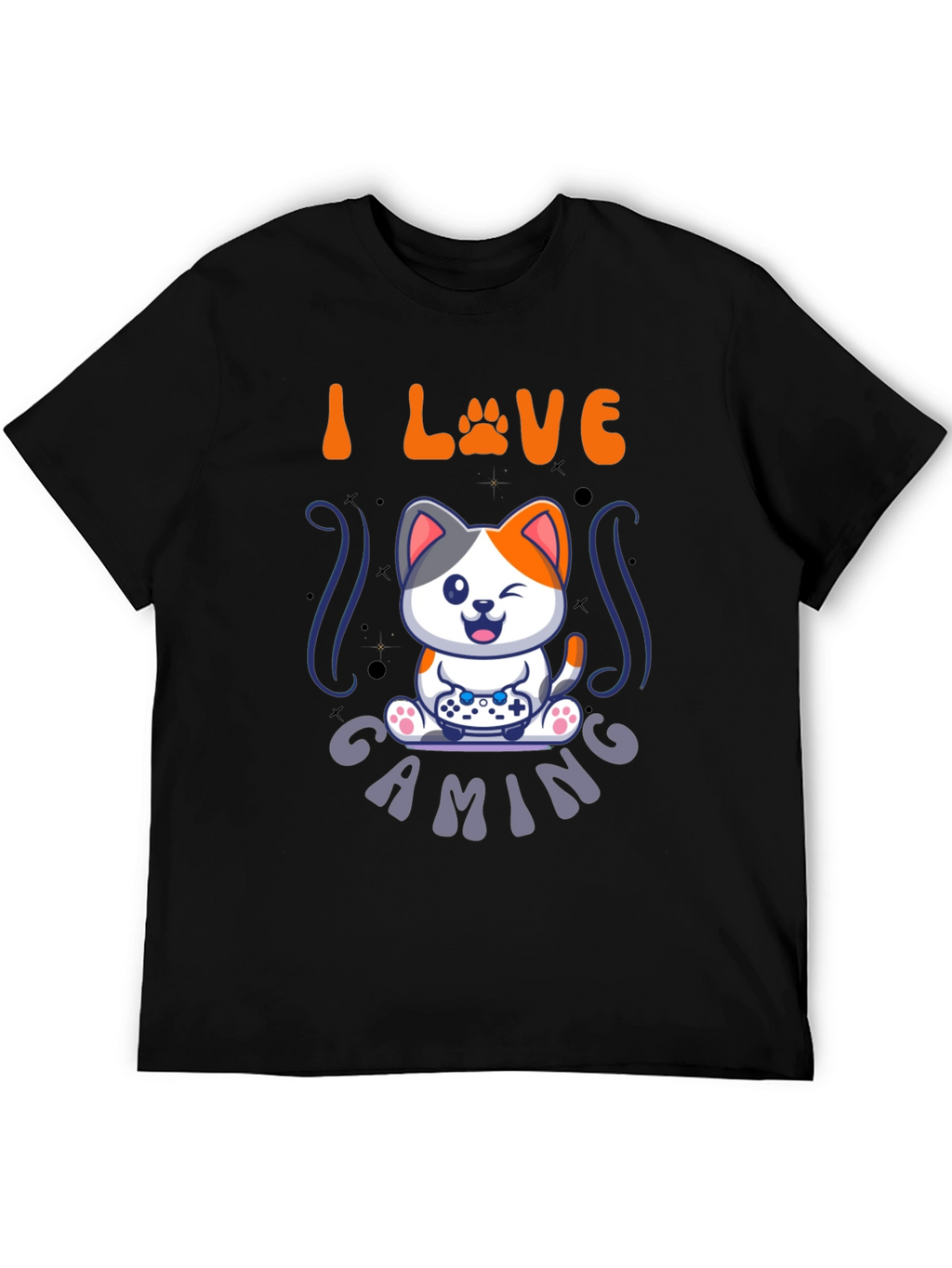 I Love Gaming Cat T-Shirt - Gamer Tee