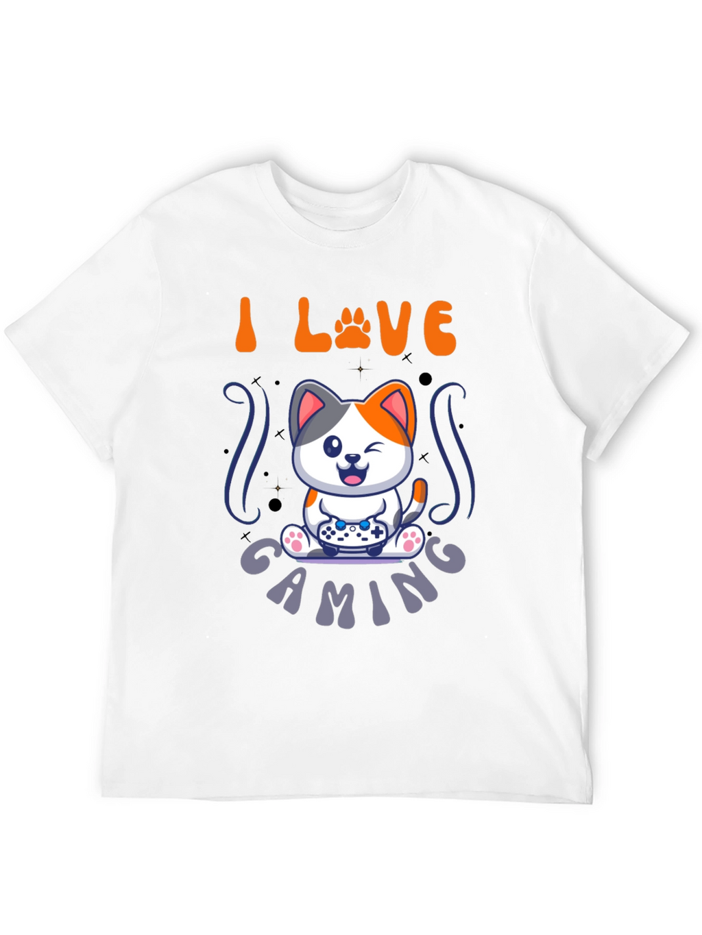 I Love Gaming Cat T-Shirt - Gamer Tee