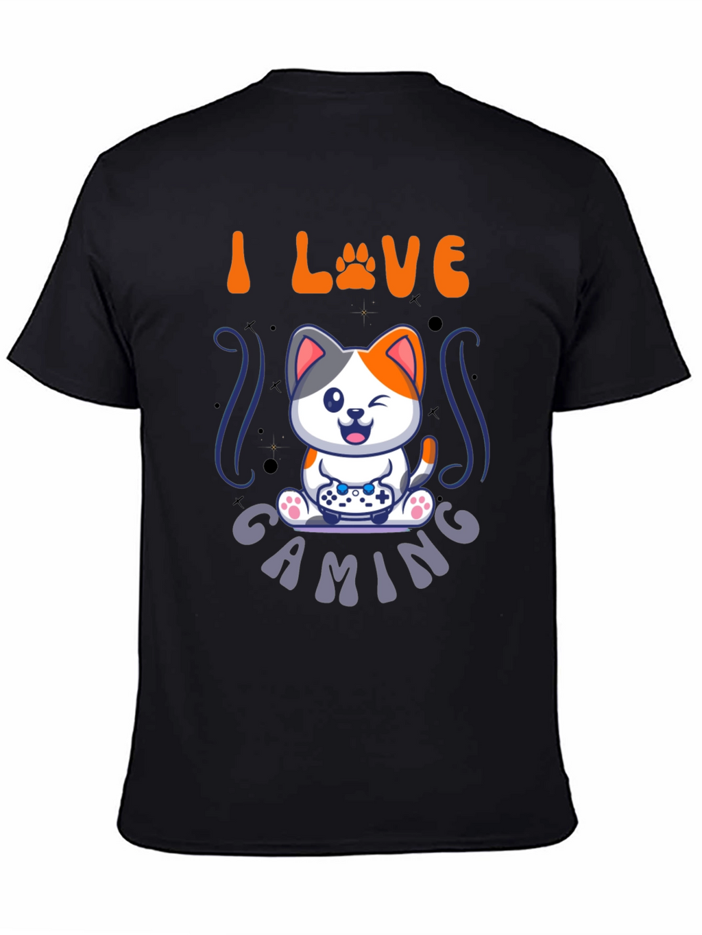 I Love Gaming Cat T-Shirt - Gamer Tee