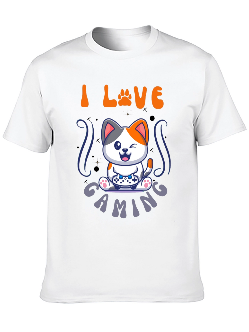 I Love Gaming Cat T-Shirt - Gamer Tee
