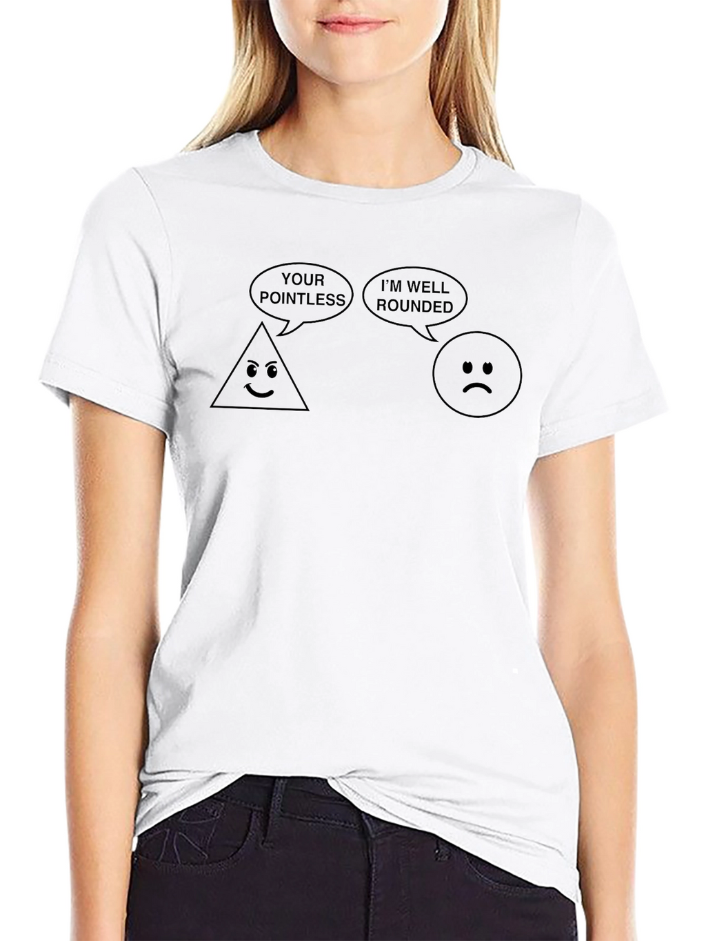 Funny Geometric T-Shirt - Pointless Triangle Well Rounded Circle