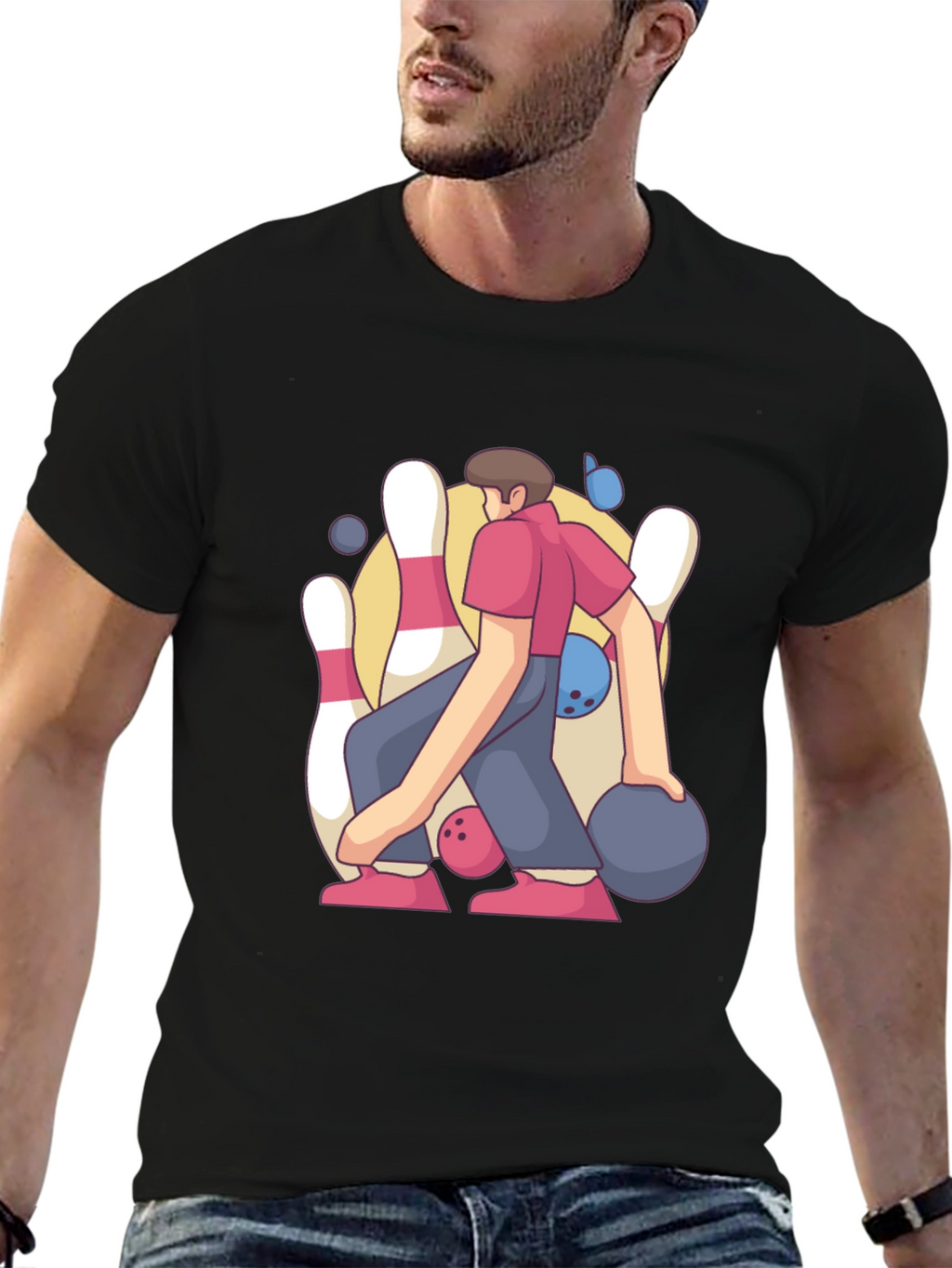 Bowling Strike Graphic Tee