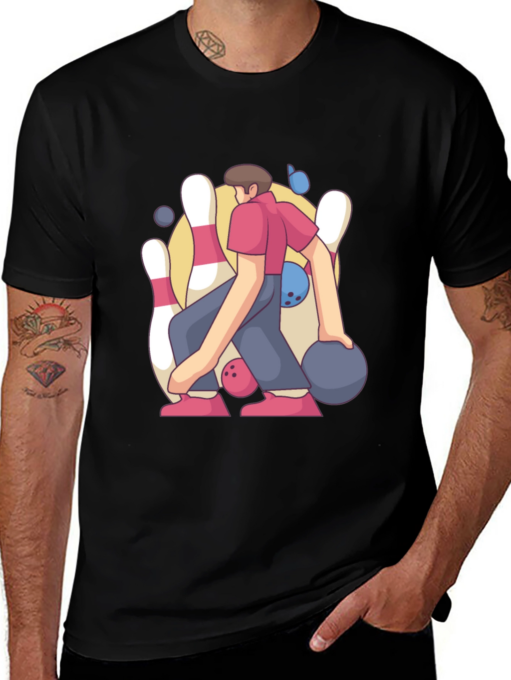 Bowling Strike Graphic Tee