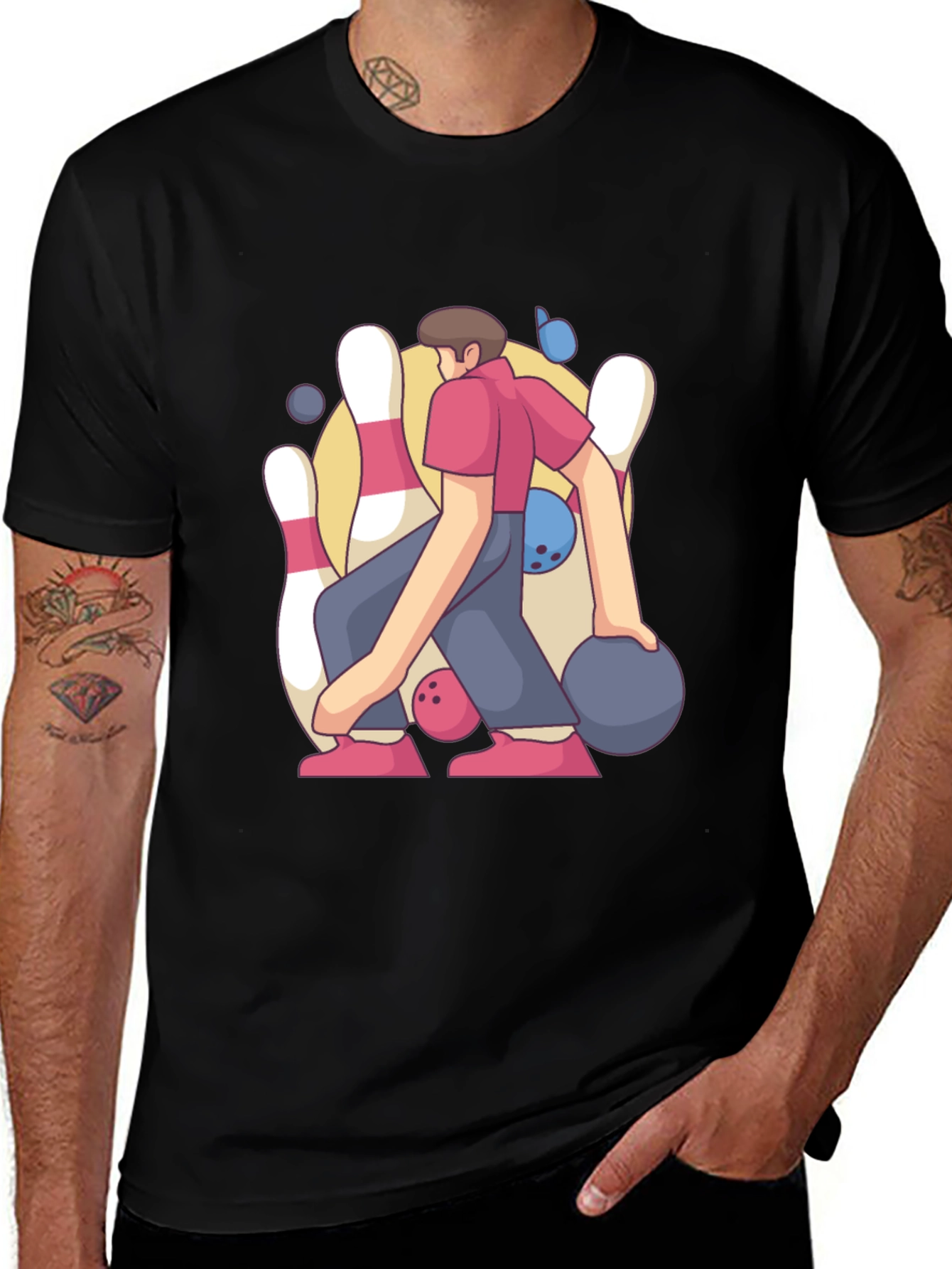 Bowling Strike Graphic Tee