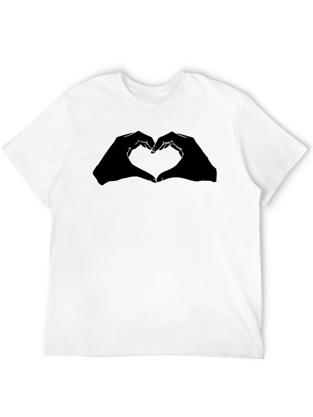 Heart Hands Graphic Black T-Shirt