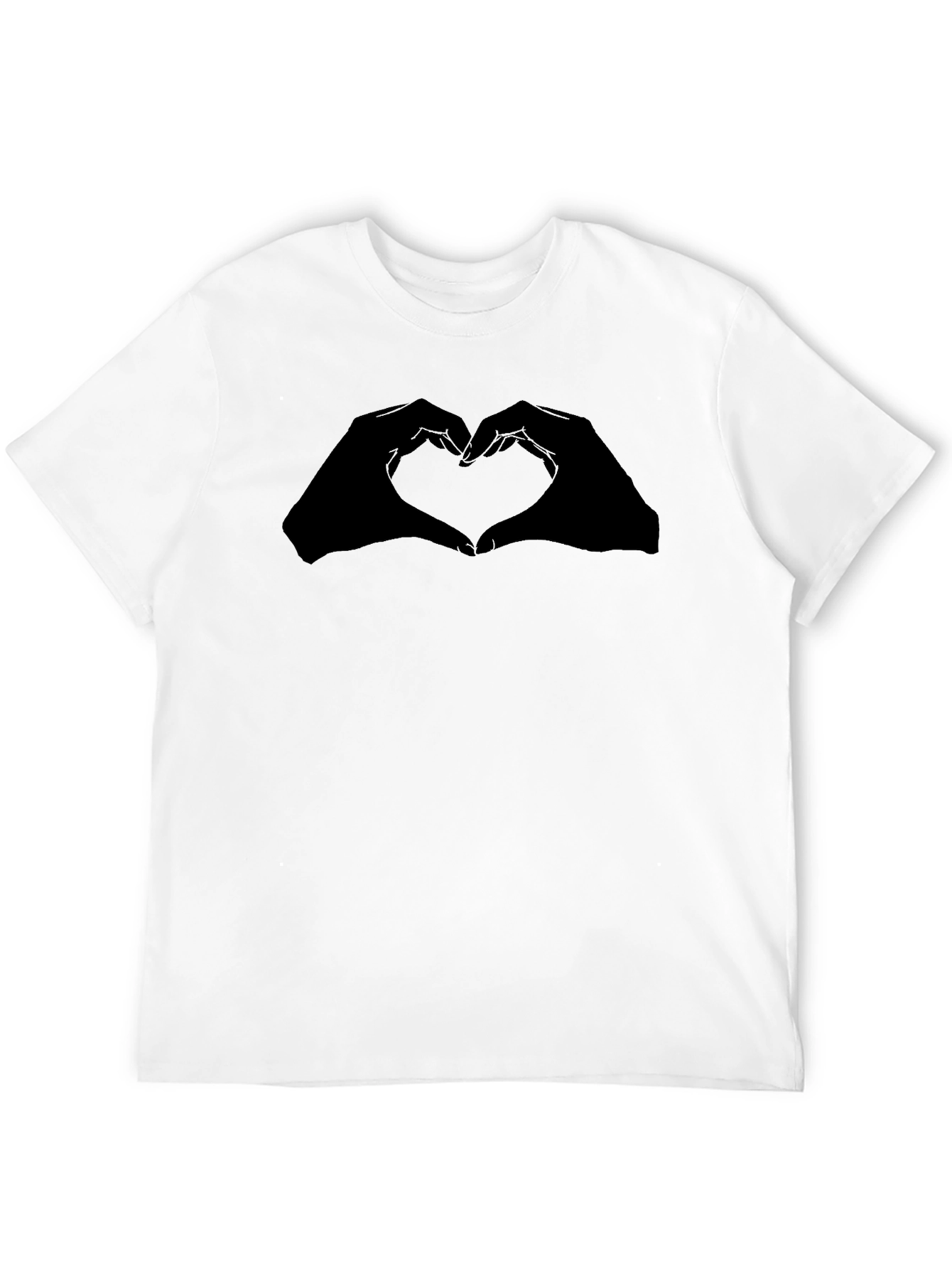 Heart Hands Graphic Black T-Shirt