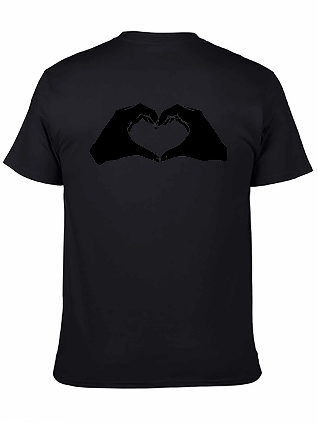 Heart Hands Graphic Black T-Shirt
