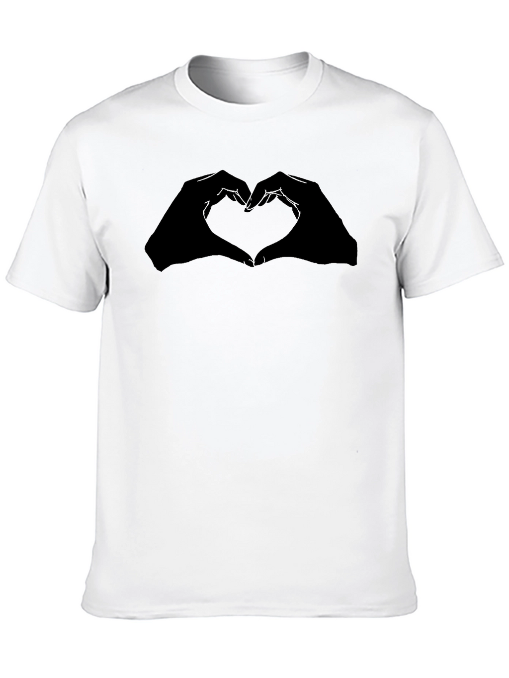 Heart Hands Graphic Black T-Shirt