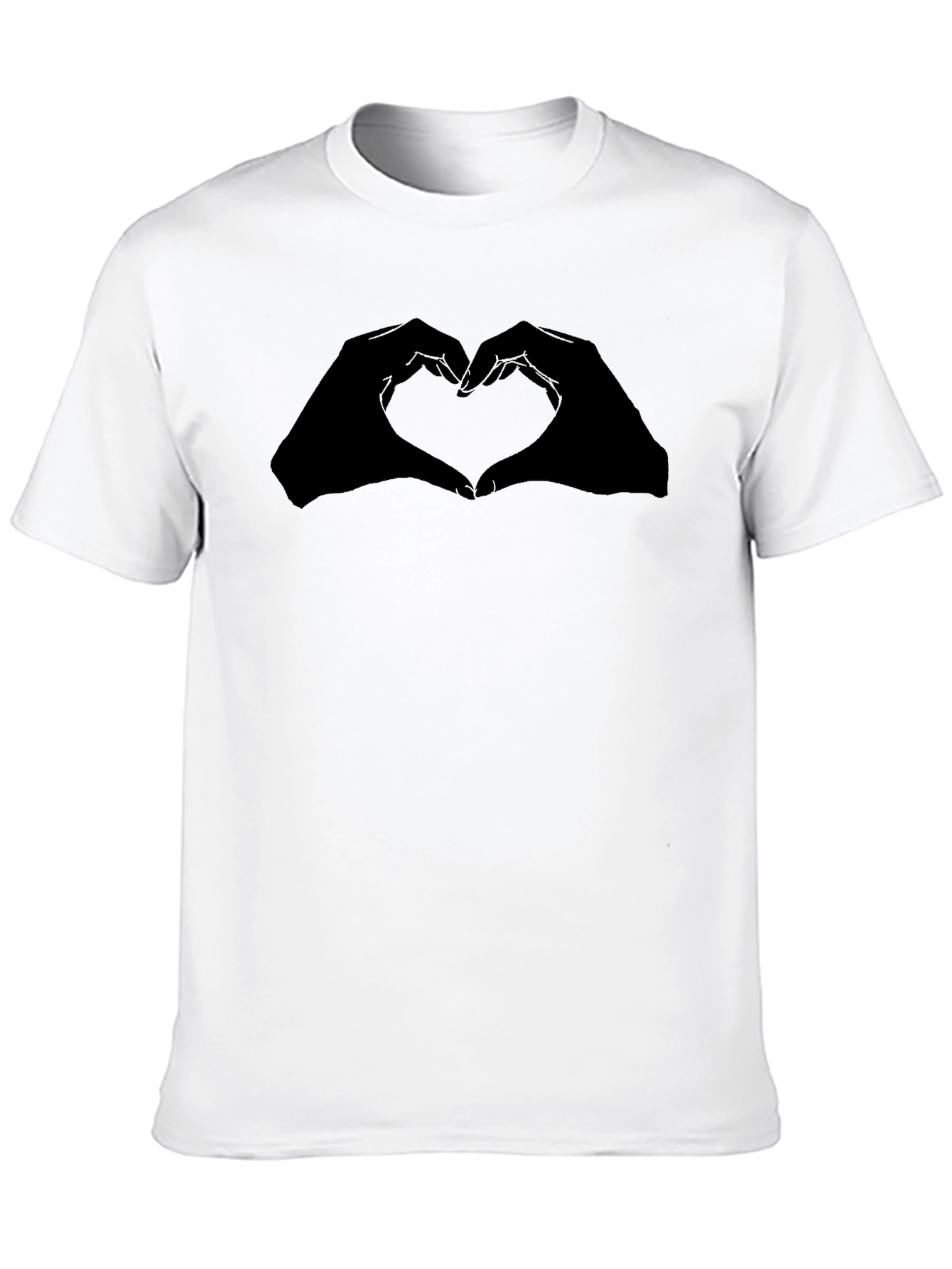 Heart Hands Graphic Black T-Shirt