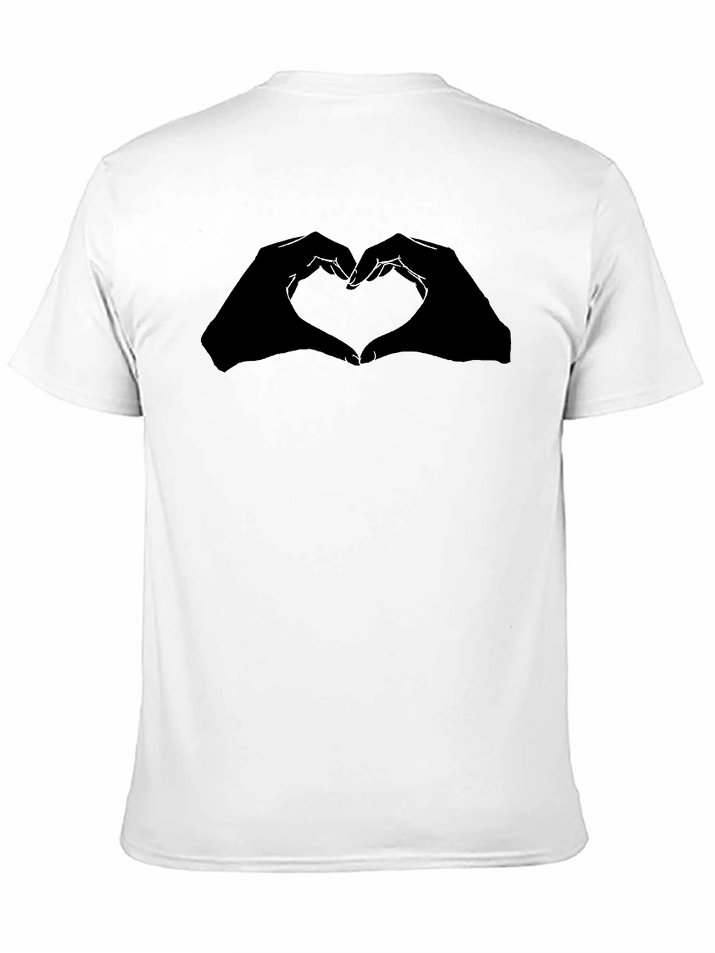 Heart Hands Graphic Black T-Shirt