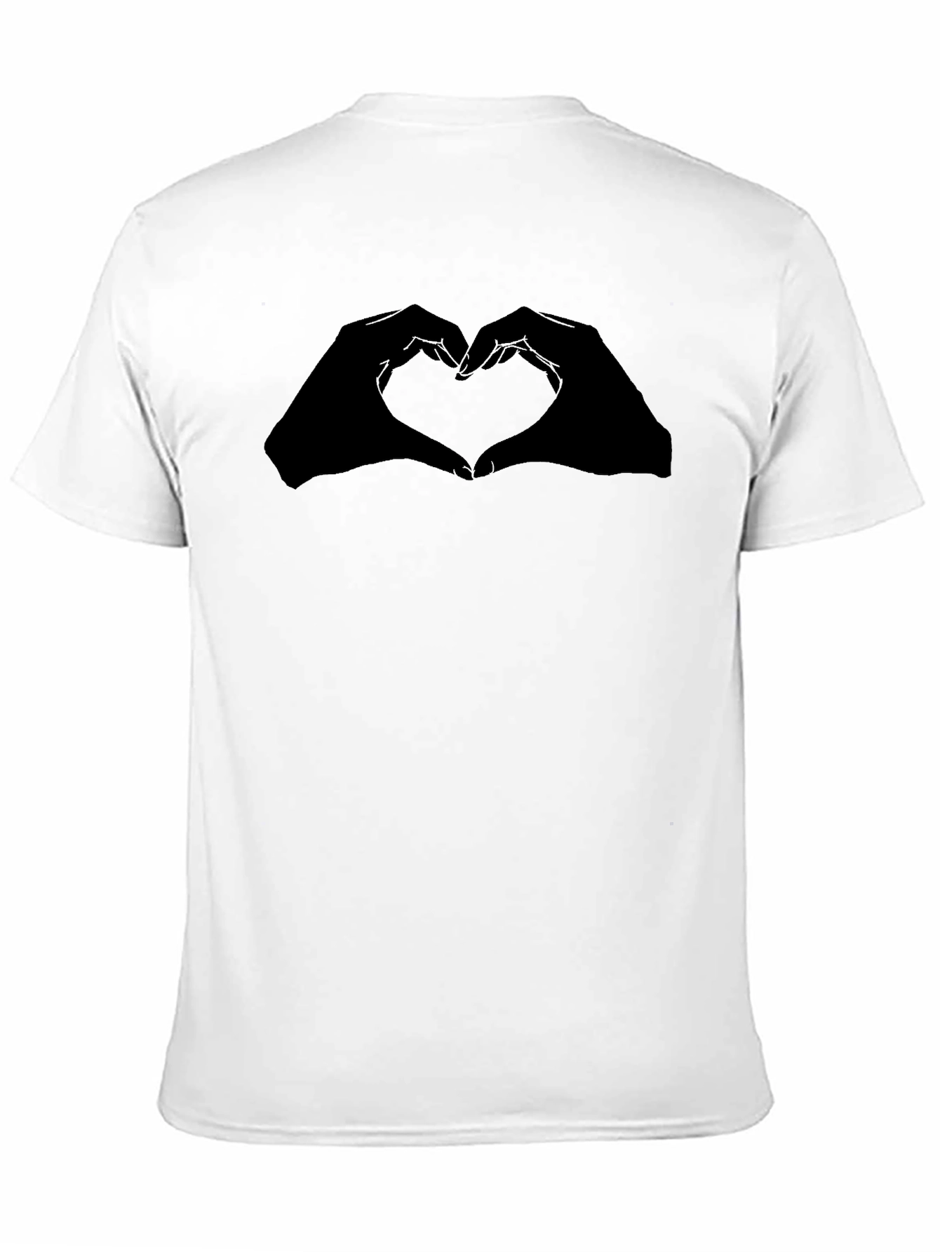 Heart Hands Graphic Black T-Shirt