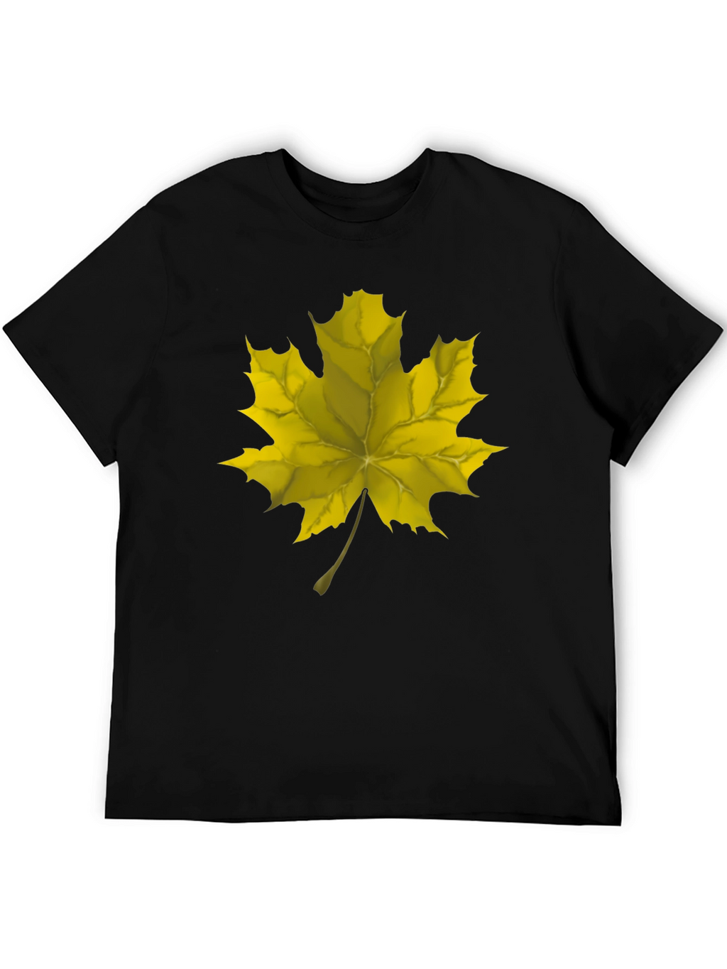 Maple Leaf Graphic Tee - Black Cotton Comfort