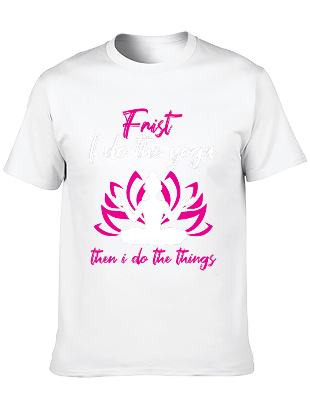 Yoga First Then Things Black Graphic Tee