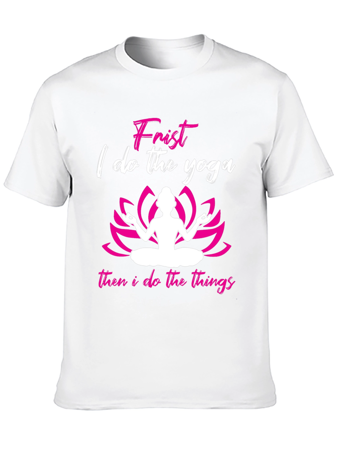 Yoga First Then Things Black Graphic Tee