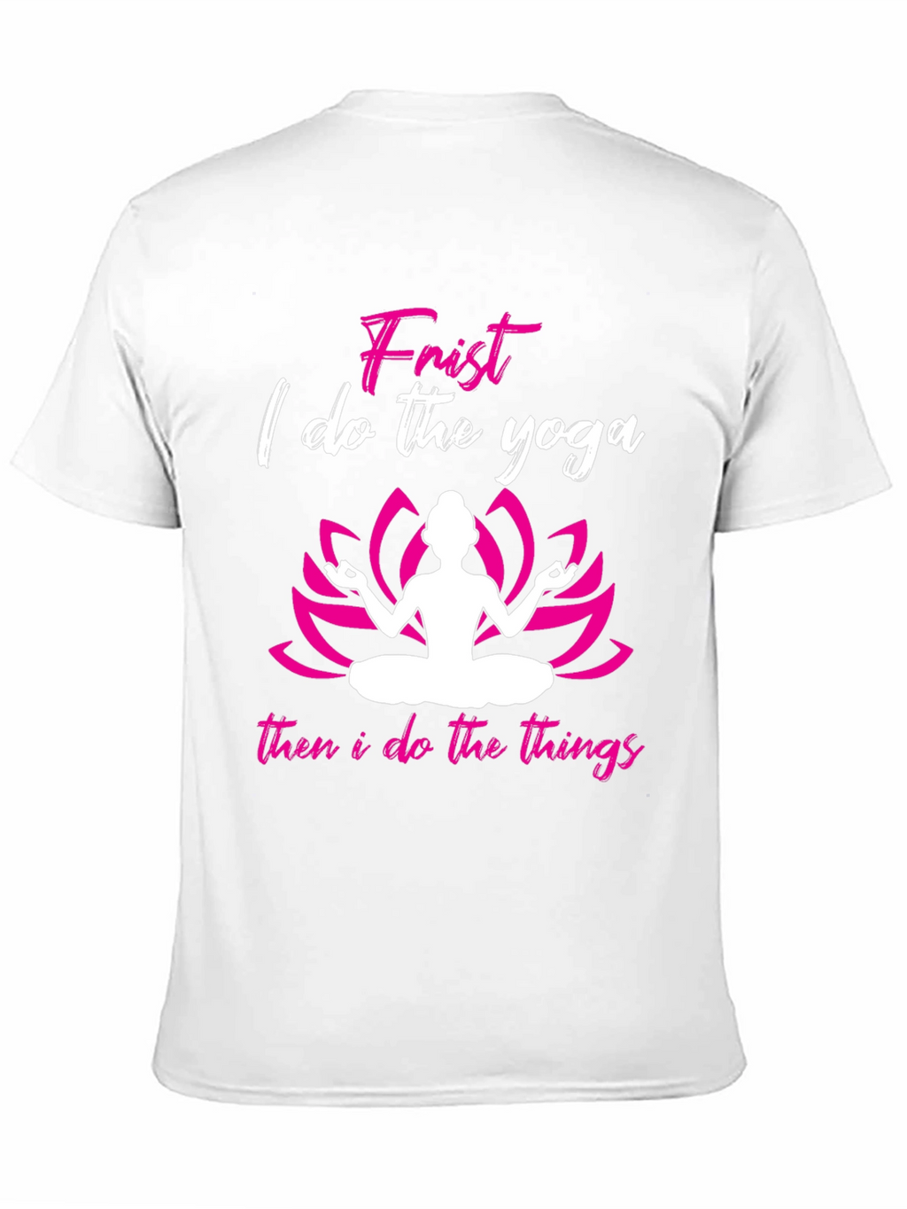 Yoga First Then Things Black Graphic Tee