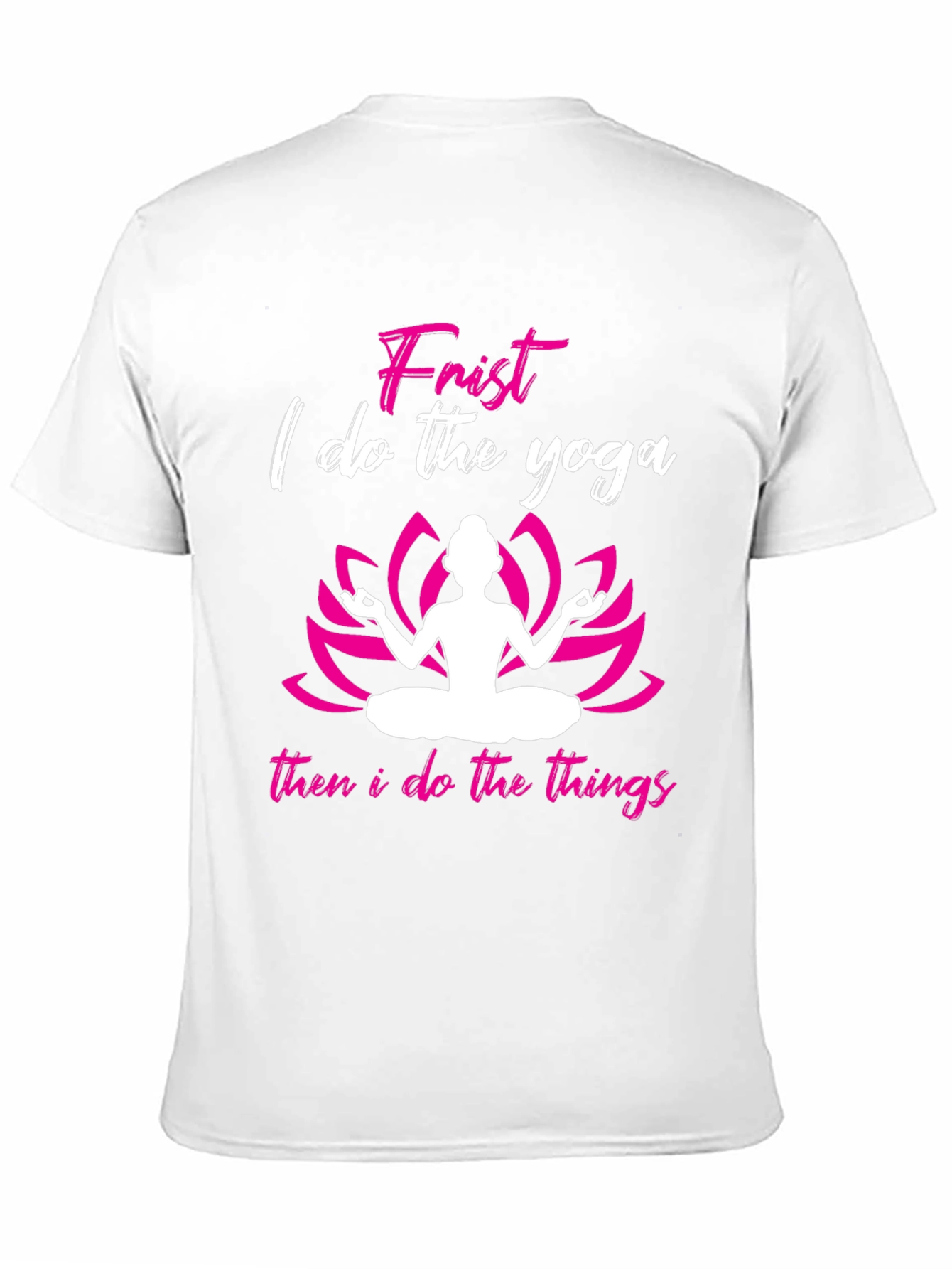 Yoga First Then Things Black Graphic Tee
