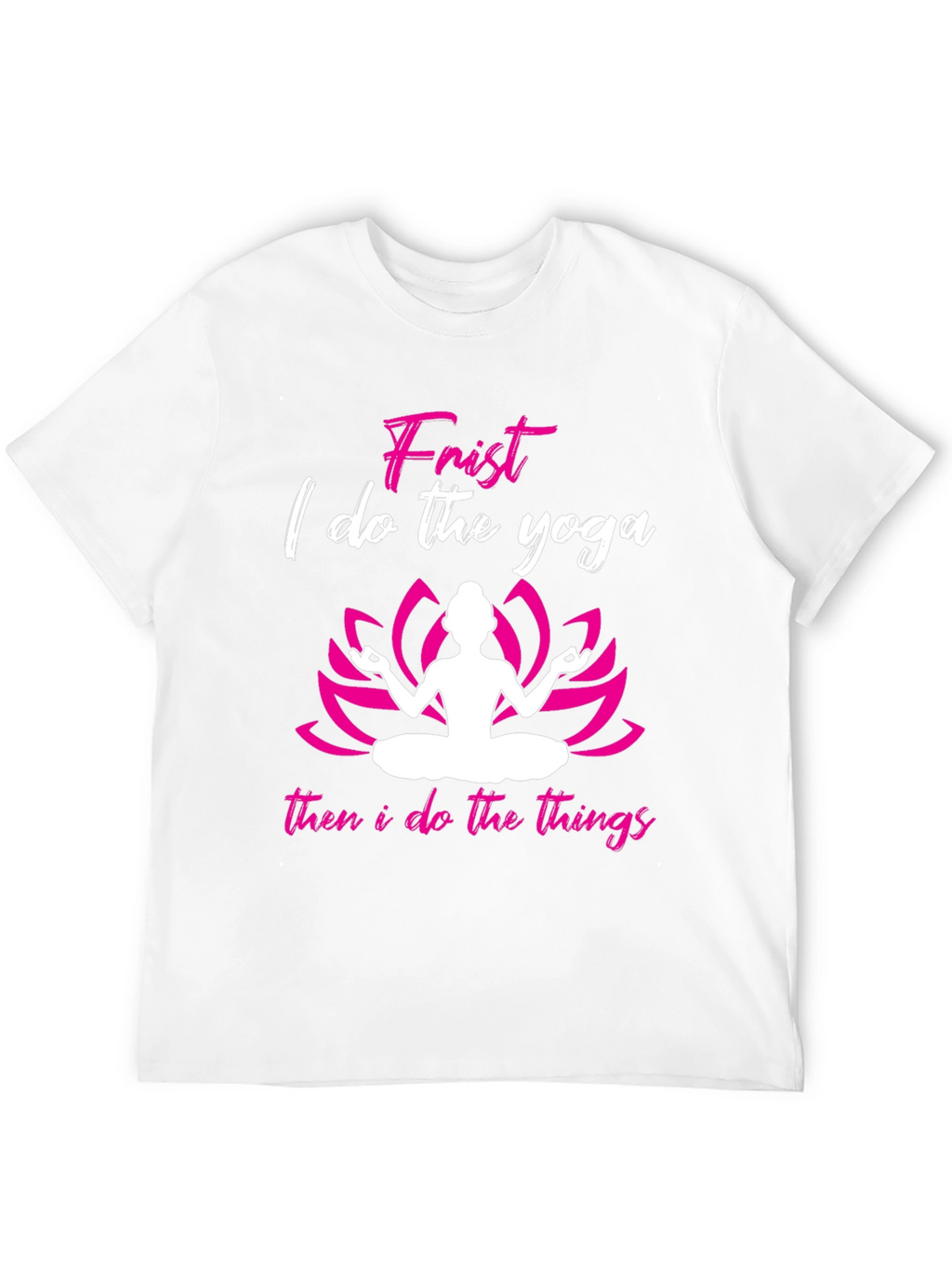 Yoga First Then Things Black Graphic Tee