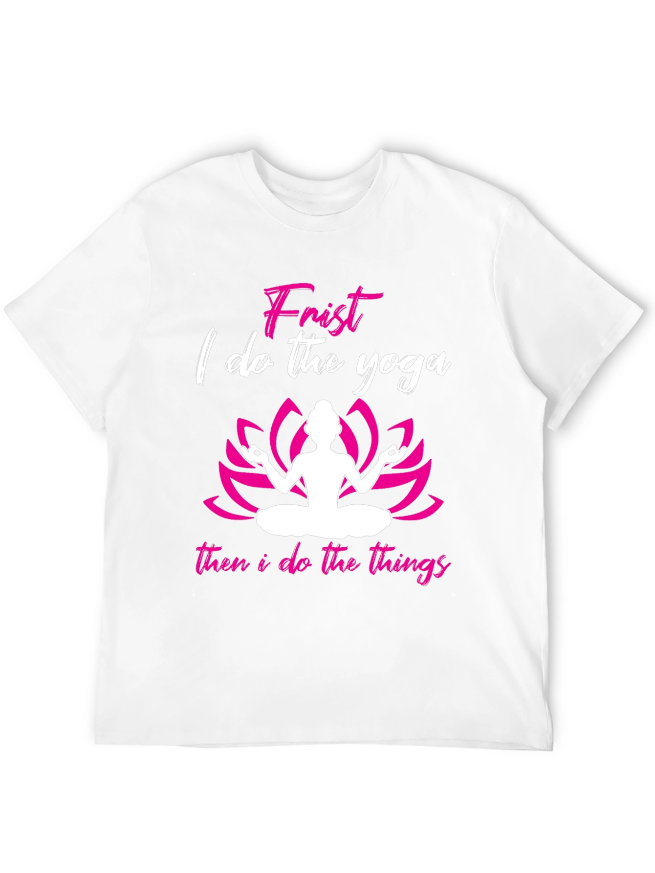 Yoga First Then Things Black Graphic Tee
