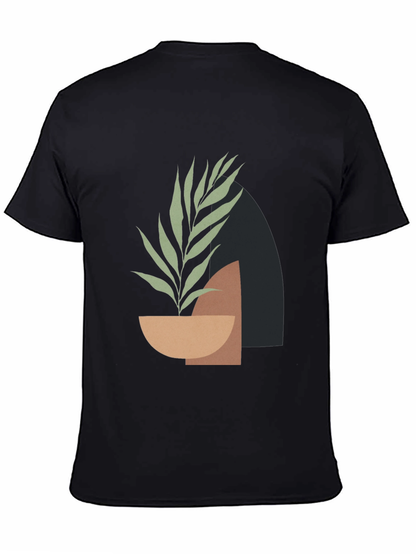 Modern Botanical Graphic Tee - Stylish Minimalist Design